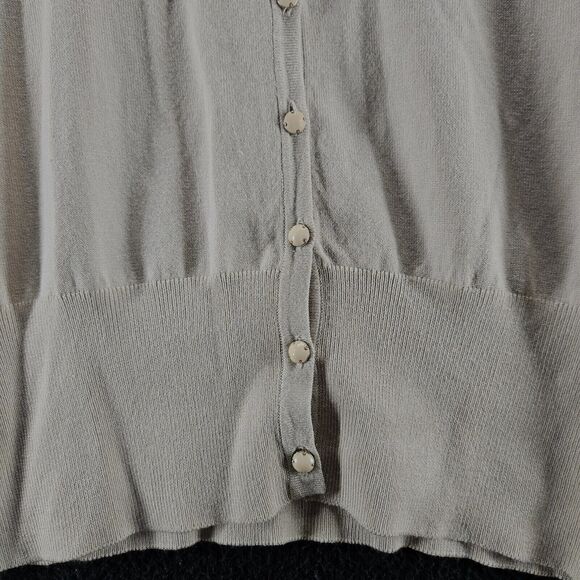 Premise Studio Womens Sweater Beige Size Medium Rayon Blend Pearl Button - Picture 11 of 12